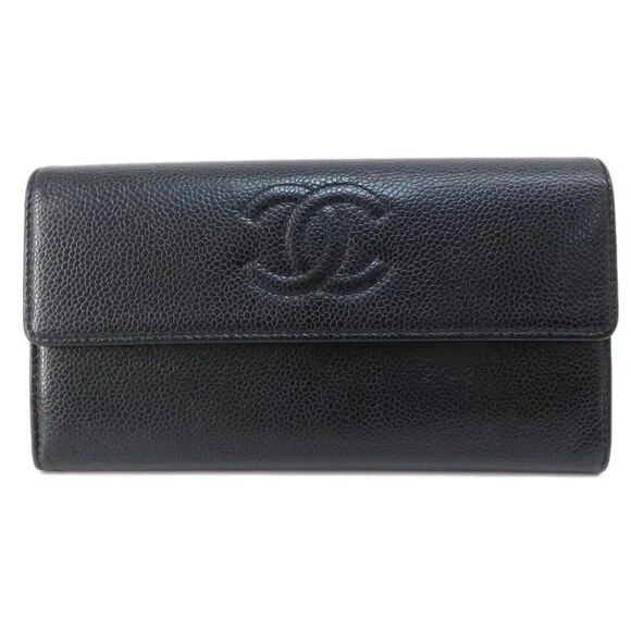 CHANEL Black Caviar Leather Logo Wallet - Picture 11 of 11